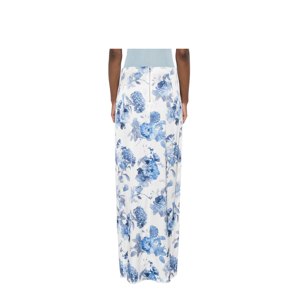 Floral Print Maxi Skirt In Multicolour