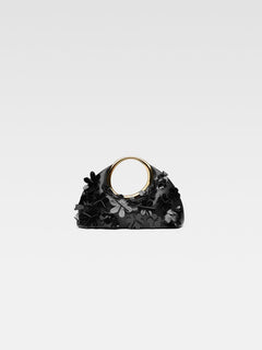Jacquemus The Small Embroidered Calino Smooth Leather Handbag Black