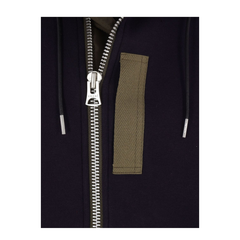 Hoodie with Bomber-Style Inserts