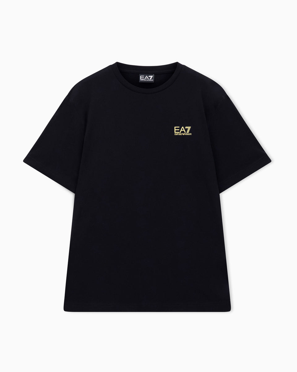 EA7 Logo t-shirt in cotton jersey with back print Logo Series