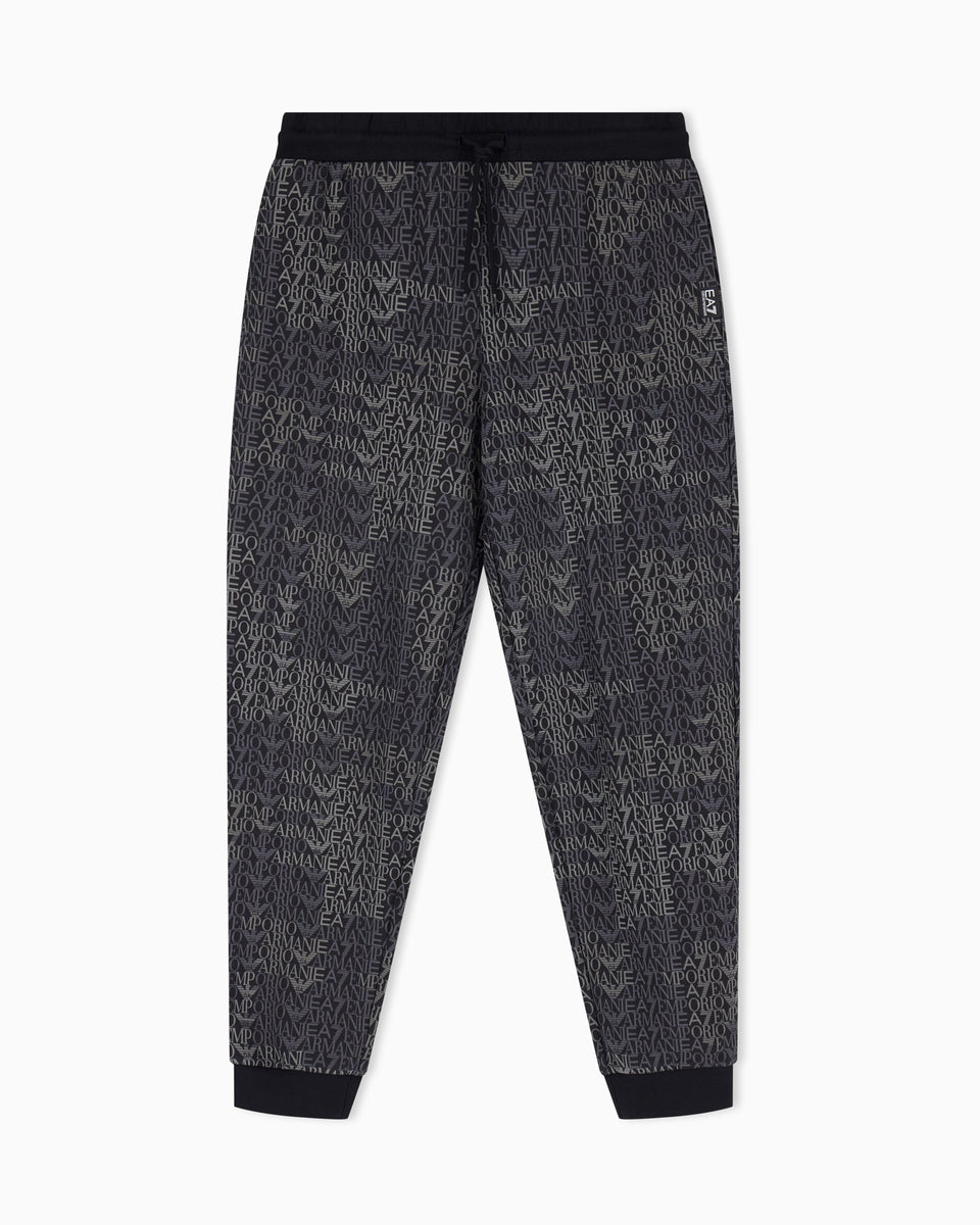 EA7 Regular fit pants Logo Series in cotton-blend jersey
