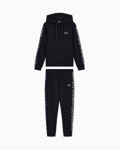 EA7 Cotton suit tracksuit with a hood and logo tape Tracksuit