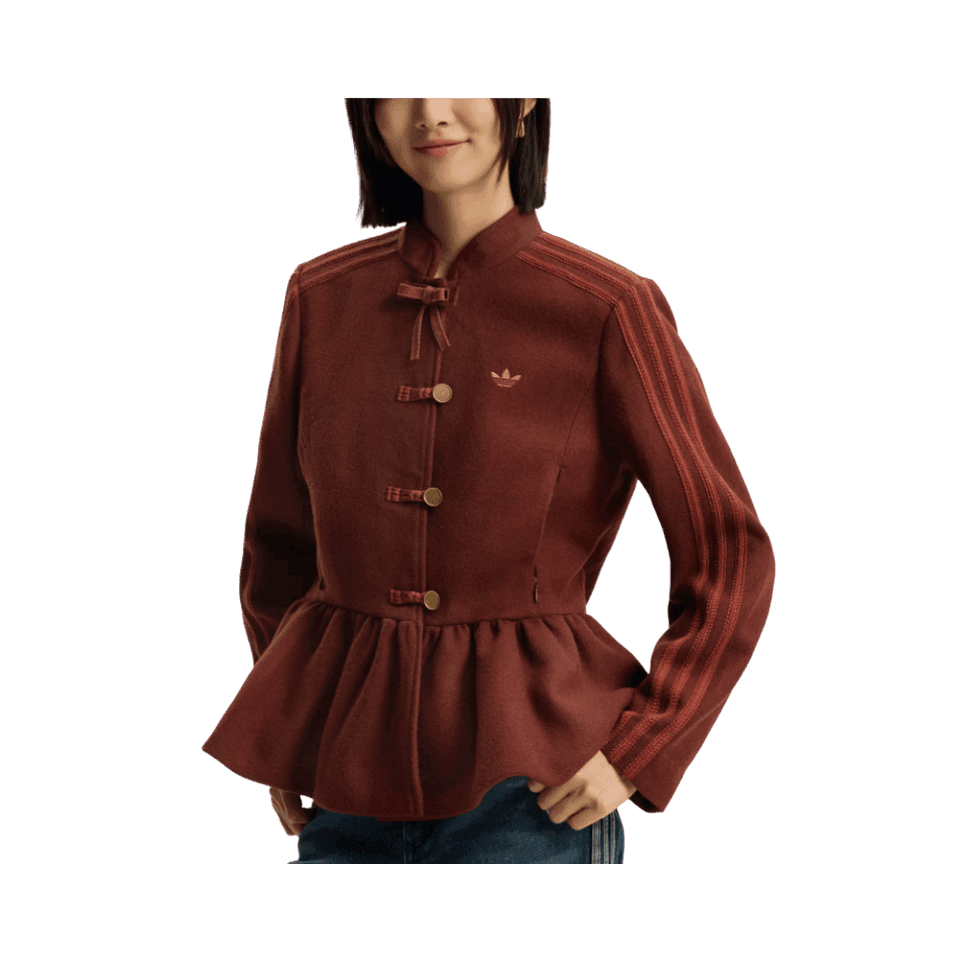 adidas Womens Chinese New Year CNY Jacket Brown Red