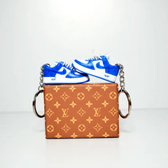 3D Sneaker Keychain With Box - LV x AF1 Blue