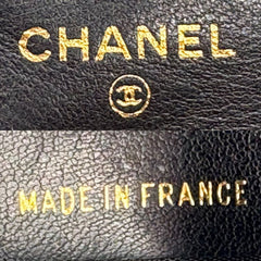CS067 - CHANEL Vintage Black Caviar Leather Long Wallet
