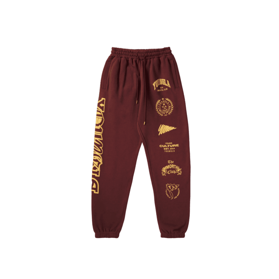 Young LA Immortal Killer Joggers Burgundy