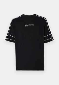 Karl Lagerfeld Jeans RELAXED PIPING TEE - Print T-shirt - black