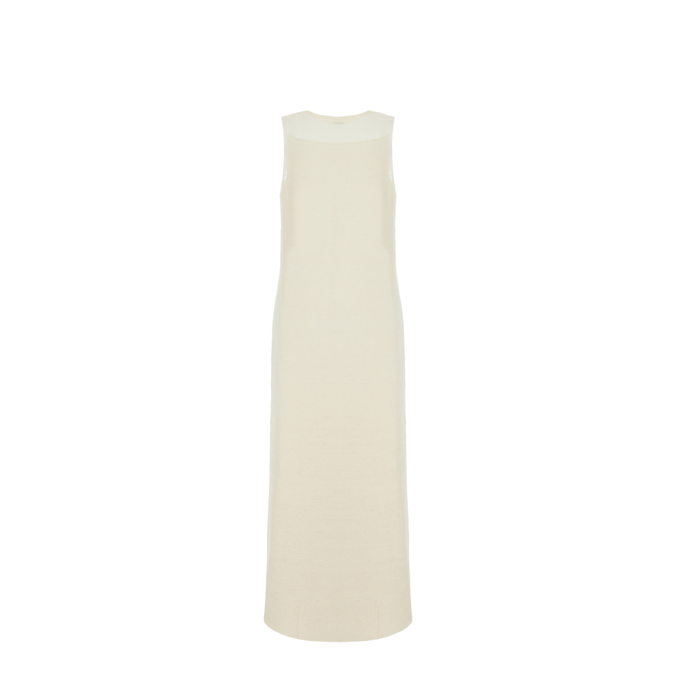 Ivory Wool Blend Dress
