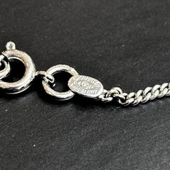 RC705 - CHANEL Vintage Silver Brass CC Open Heart Pendant