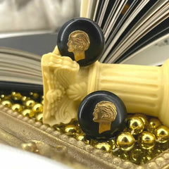 JM927 - CHANEL Vintage Coco Round Earring