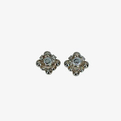 JW812 - CHANEL Floral Rhinestone Earrings