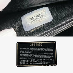 JR289 - CHANEL Vintage Black Caviar Leather Chevron Cosmetic Bag