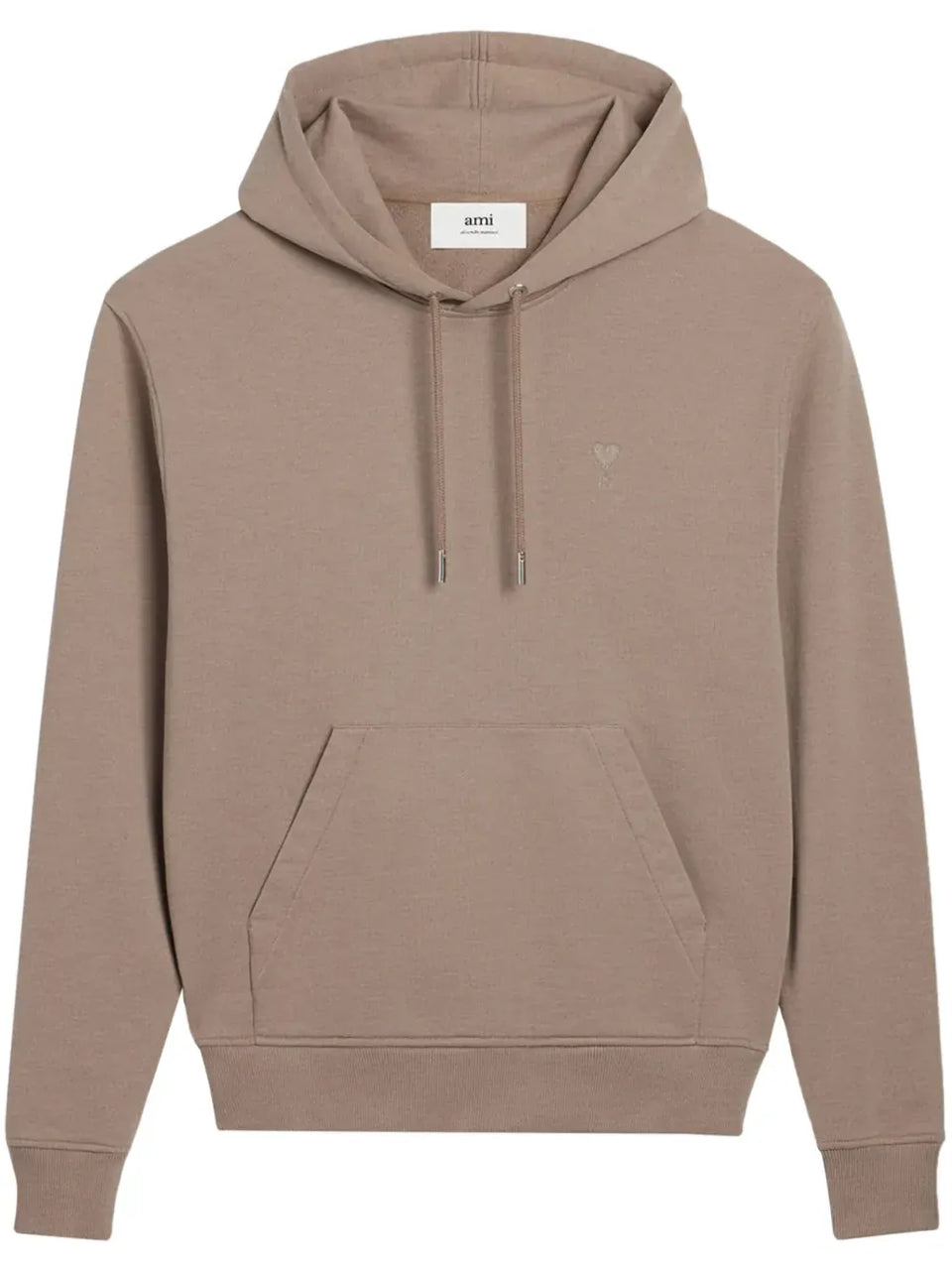 Ami Paris Red Ami De Coeur Hoodie Brown Hoodies