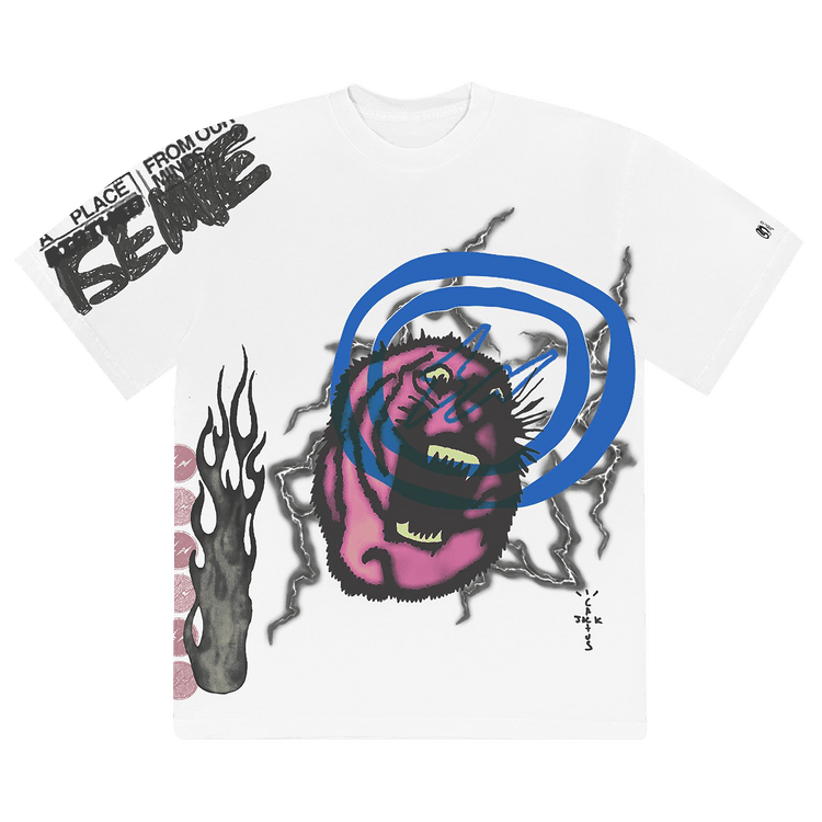 Cactus Jack by Travis Scott For Fragment Sunrise T-Shirt White