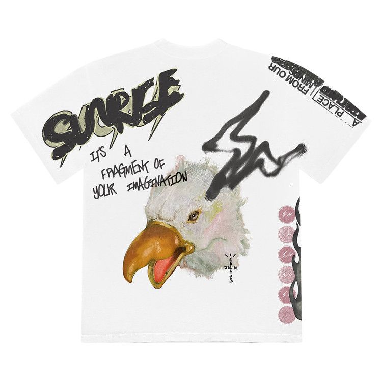 Cactus Jack by Travis Scott For Fragment Sunrise T-Shirt White