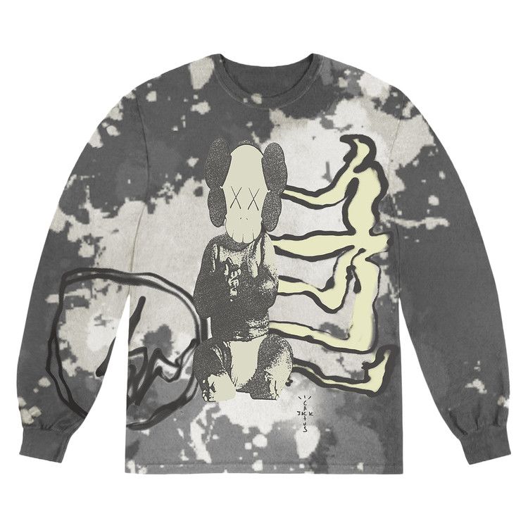 Cactus Jack by Travis Scott x KAWS For Fragment Long-Sleeve T-Shirt Tie Dye