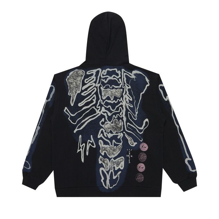 Travis Scott Cactus Jack For Fragment Skeleton Graffiti Full Zip Hoodie