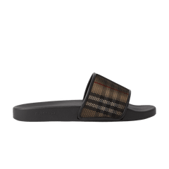 Burberry Check Slide Archive Beige Mesh