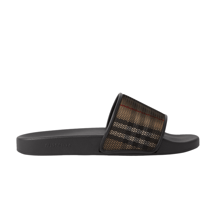 Burberry Check Slide Archive Beige Mesh
