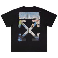 OFF-WHITE Edouard Manet Boat Studio Claude Monet Arrows Oversized Fit T-Shirt Black Multi