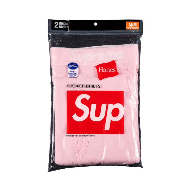 Supreme x Hanes Boxer Briefs (2 Pack) Pink
