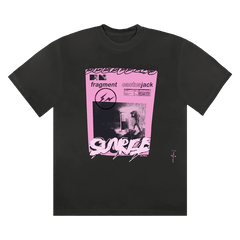 Cactus Jack by Travis Scott For Fragment Pink Sunrise T-Shirt Black