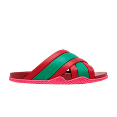Gucci Wmns Web Stripe Slide Sandal 'Coral'