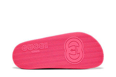 Gucci Wmns Web Stripe Slide Sandal 'Coral'