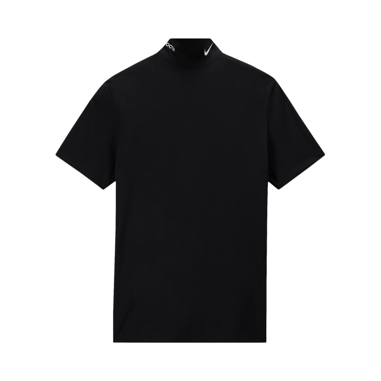 Nike NRG Nocta Mock Neck Shorts-Sleeve Top Black