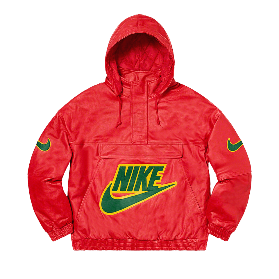 Supreme x Nike Leather Anorak Red