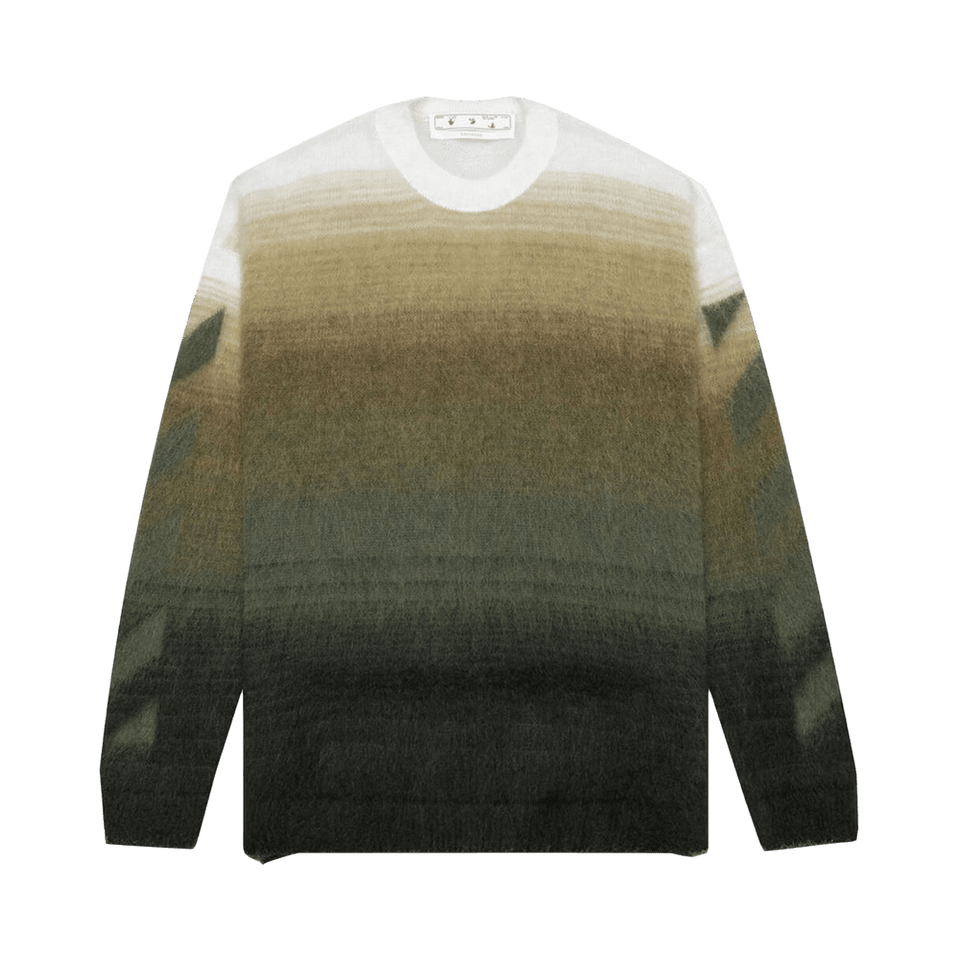 Off-White Diag Brushed Knit Crewneck Green/Green