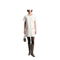 Ottoman Fabric Dress with Fringed Details