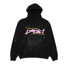 Sp5der P*nk Hoodie Black