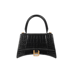 Balenciaga Hourglass Small Top Handle Bag Black