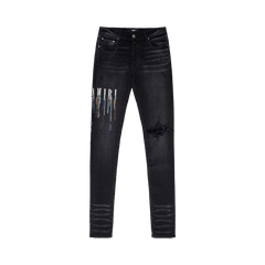 Amiri Paint Drip Logo Jean Aged Black