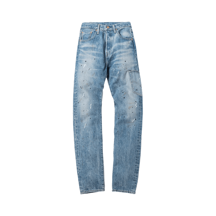 Kith For Levi's Mitchell Paint Splatter 501 Denim Medium Blue