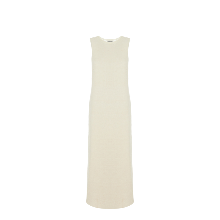 Ivory Wool Blend Dress
