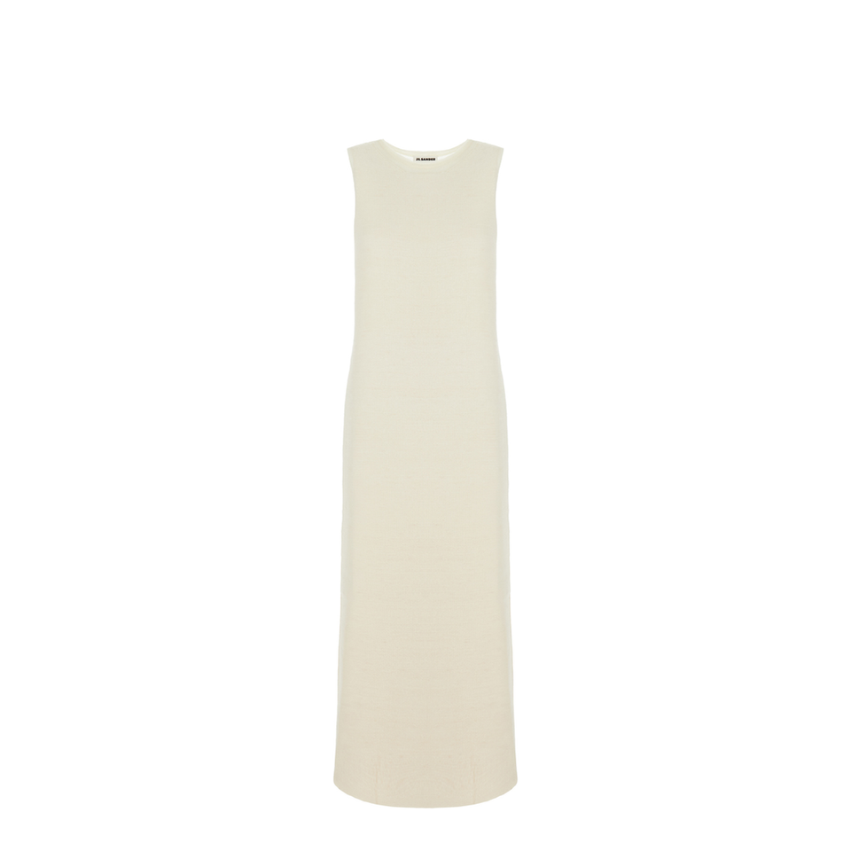 Ivory Wool Blend Dress