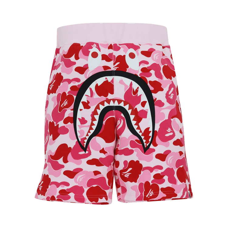 BAPE Big ABC Camo Shark Sweat Shorts Pink