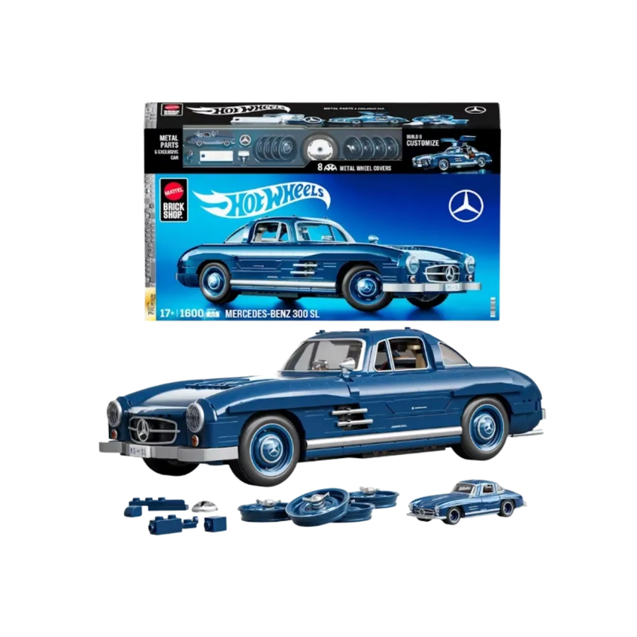 Mattel Brick Shop Hot Wheels Mercedes-Benz 300 SL Building Set