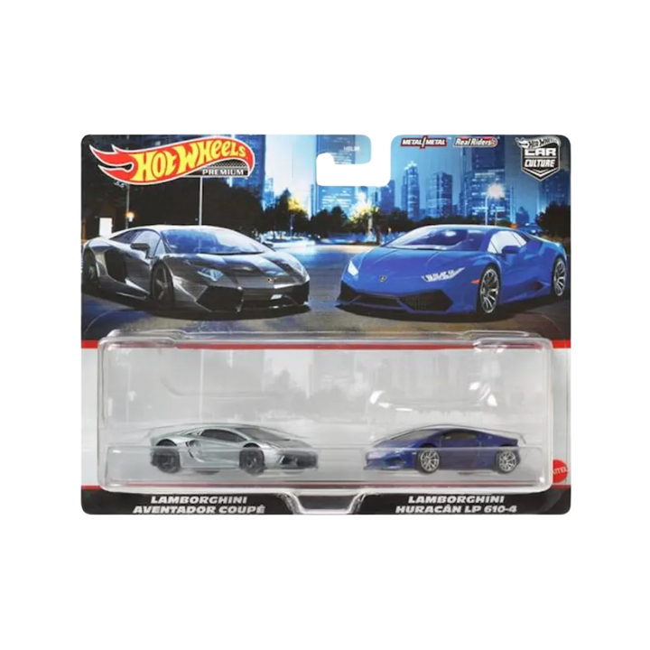 Hot Wheels Premium Car Culture Lamborghini Aventador Coupe / Huracan LP610-4 2 Pack