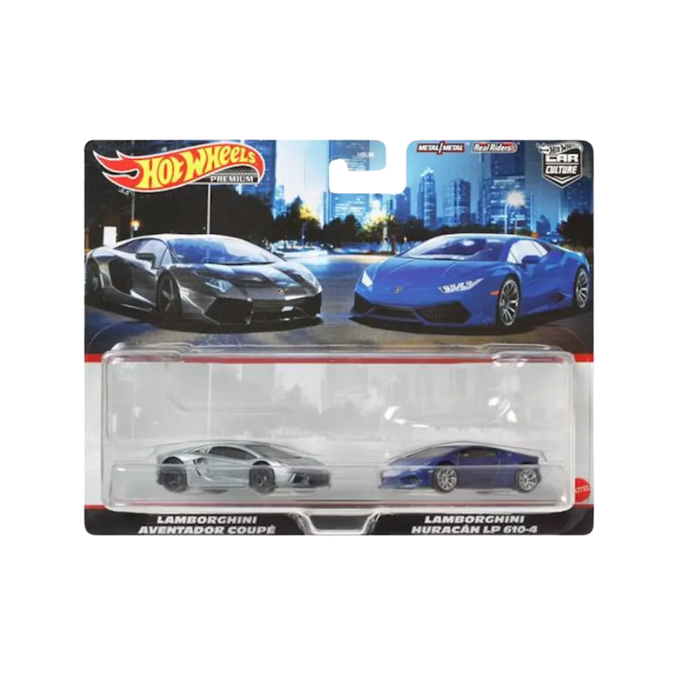 Hot Wheels Premium Car Culture Lamborghini Aventador Coupe / Huracan LP610-4 2 Pack