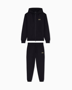 EA7 Cotton two-piece suit with a zip hoodie Core Identity