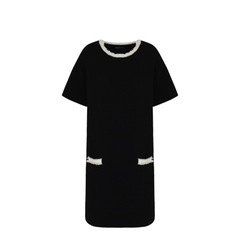 Ottoman Fabric Dress with Fringed Details