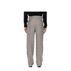 High-Waisted Pants in Prince of Wales Wool