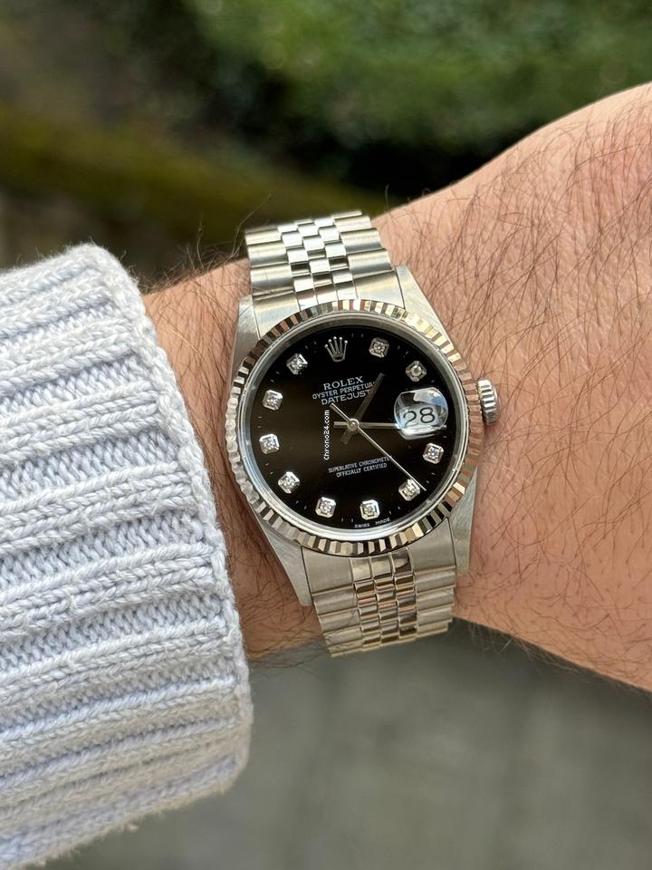 Rolex | Datejust | 16234 | Steel | 36 mm | Steel | Black | Automatic