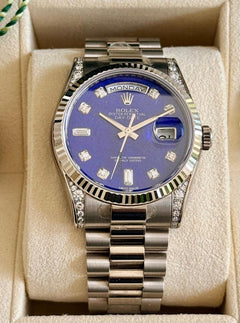Rolex | Day-Date | 118339 | White gold | 36 mm | White gold | Blue | Automatic