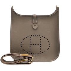 Hermès Etoupe Clemence Evelyne III 29 Gold Hardware, 2023