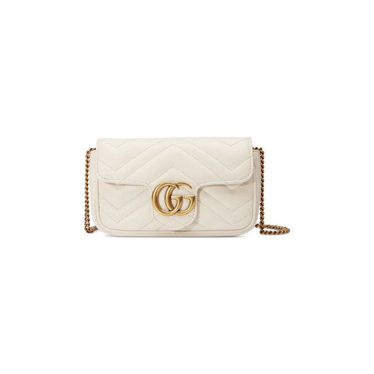 Gucci GG Marmont Matelasse Super Mini Bag White