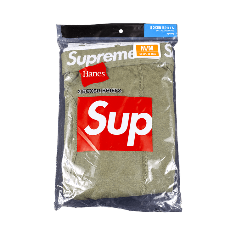 Supreme x Hanes Boxer Briefs (2 Pack) Olive